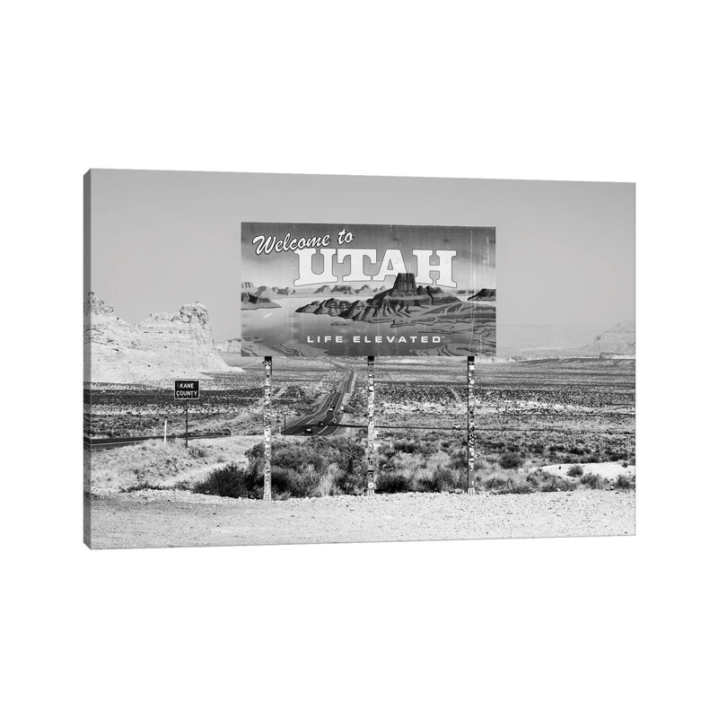 Welcome 1 Piece Wrapped Canvas Wall Art, 66.04 cm H x 45.72 cm W x 1.91 cm D