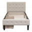 Lit plateforme tapissier à 2 tiroirs-83004711