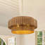 Lustre tambour 5 lumières à deux niveaux en rotin