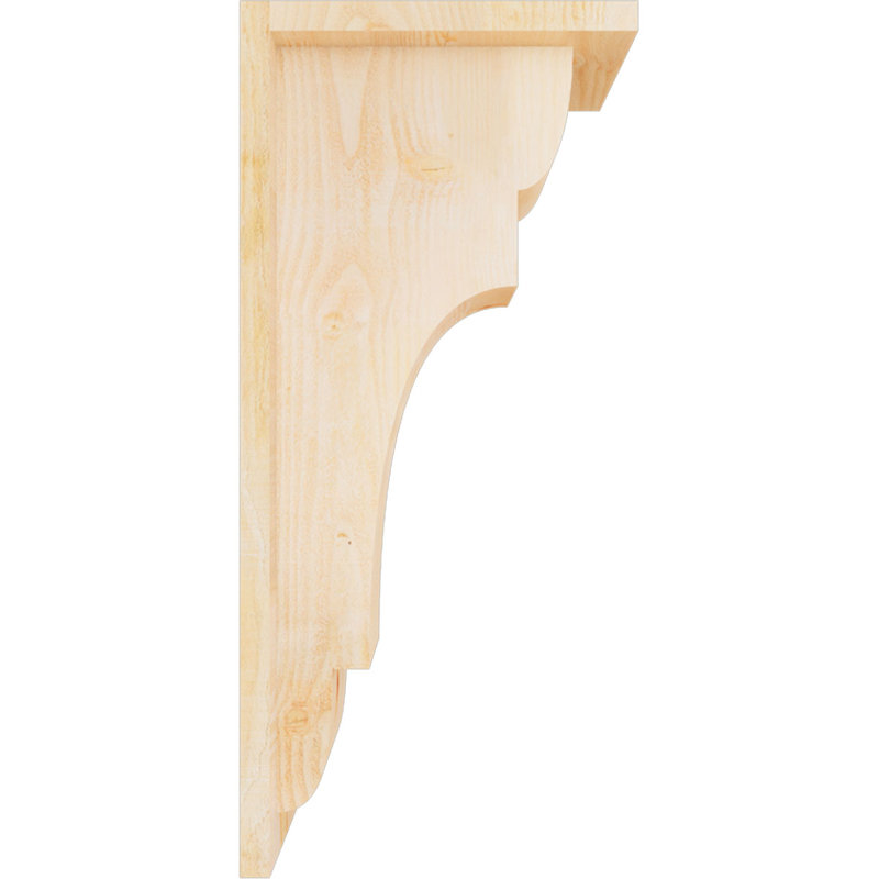 New Brighton Corbel avec plaque arrière, H 22 po x l 6 po x P 10 po, Sapin de Douglas, Sciage brut