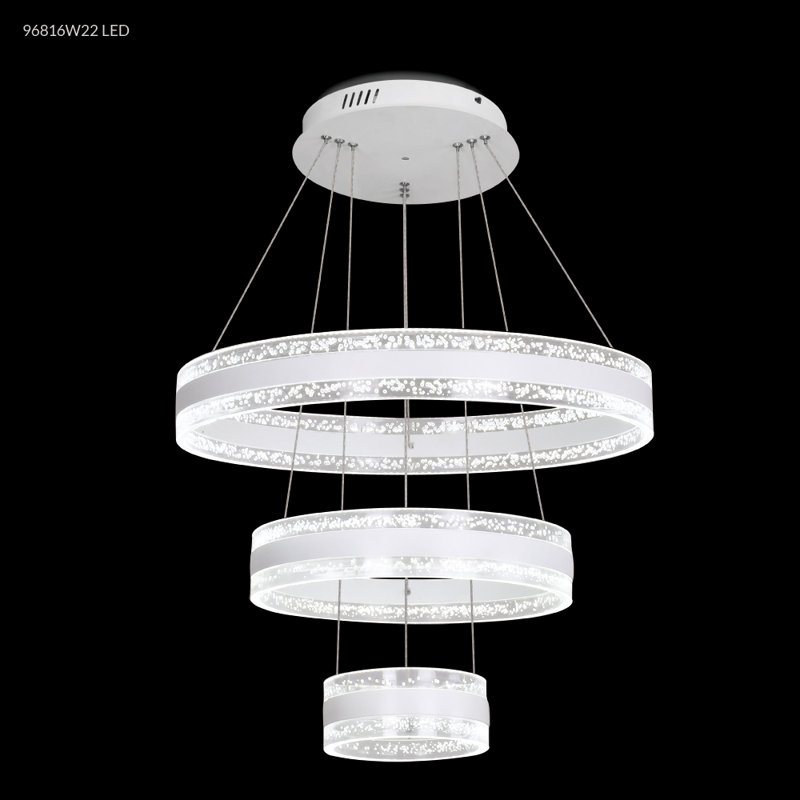 Lustre contemporain en acrylique DEL