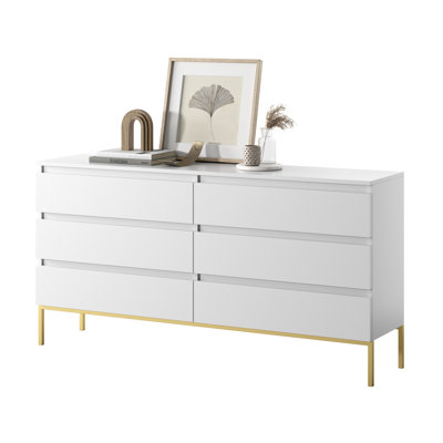 Abrah 150 cm W Chest of 6 Drawers