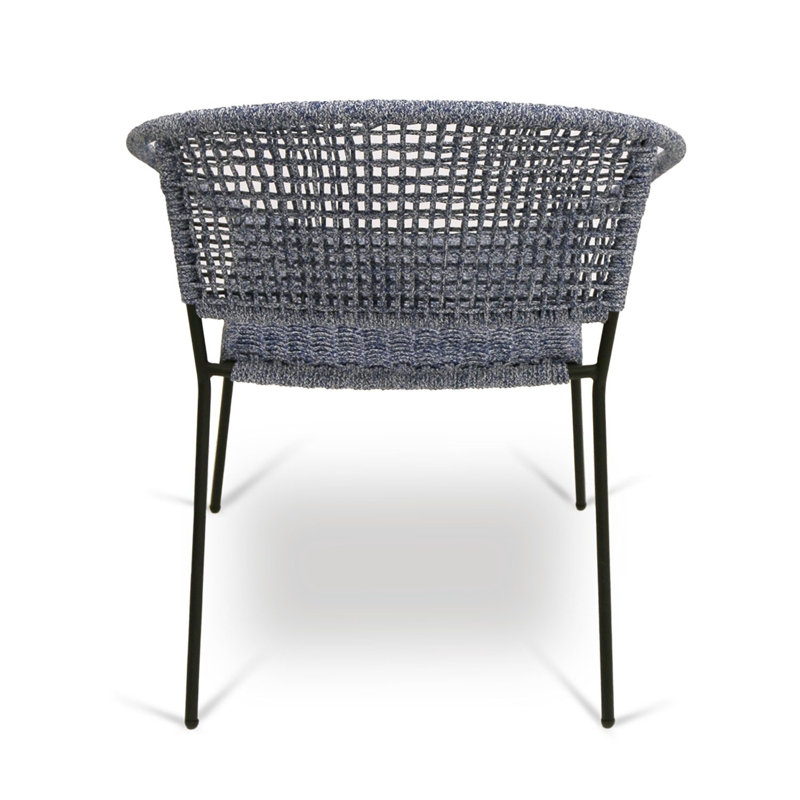 Cove Woven Rope Outdoor Arm Chair, Blue/White