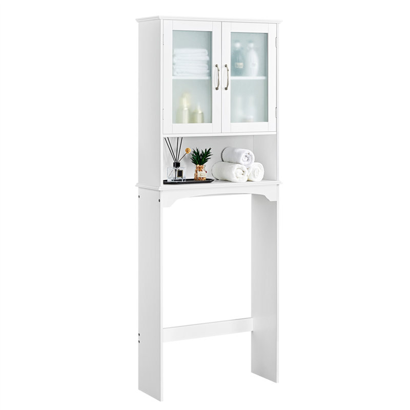 Rangement au-dessus de la toilette l 25 po x H 66 po x P 9 po Amboy, Blanc