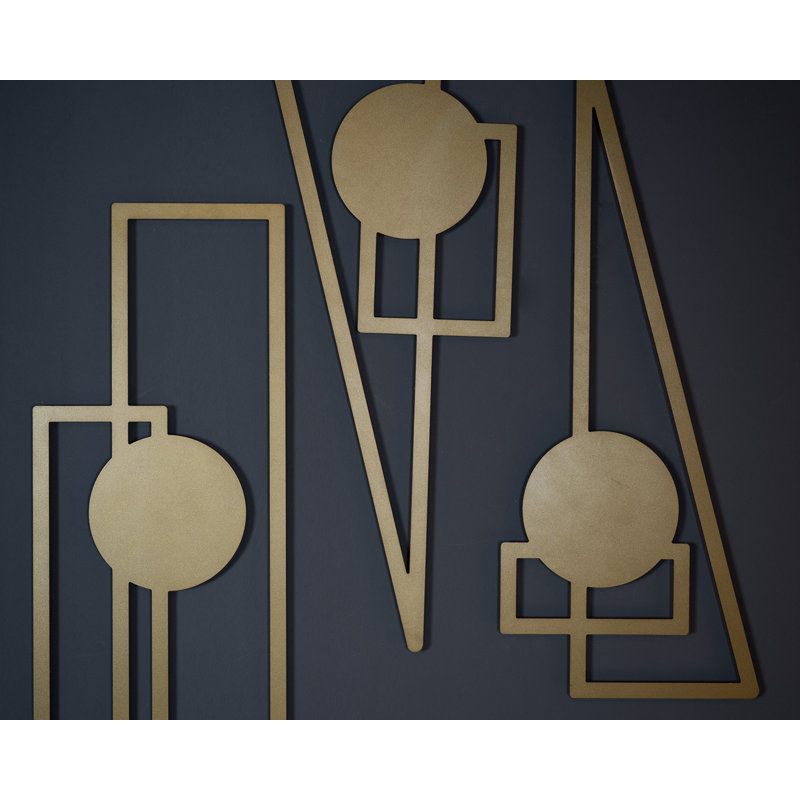 Ensemble d'accessoires décoratifs en métal (3 pièces)