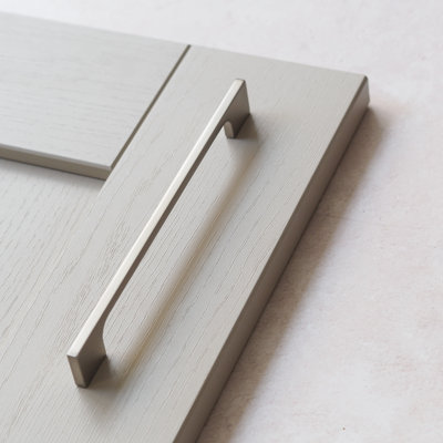 Brushed Nickel Slim Square D-Bar Handles