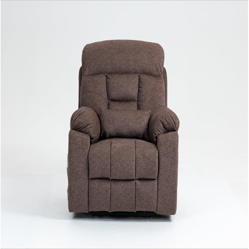 Old Age Electric Lift Chair, Flat High Density Foam Electric Sofa, With Heating And Massage Functions, Can Tilt To 180 Degrees, 2 Pocket Cup Holders, 2 Remote Controls, 4 OKIN Motors