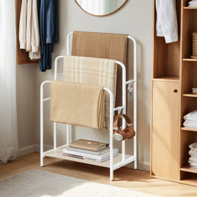 VASAGLE Standing Towel Racks, White
