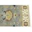 Tapis de couloir bleu en laine noué à la main 3 pi 1 po x 13 pi 1 po Floral