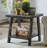 Contemporary Replicated Wood Shelf End Table