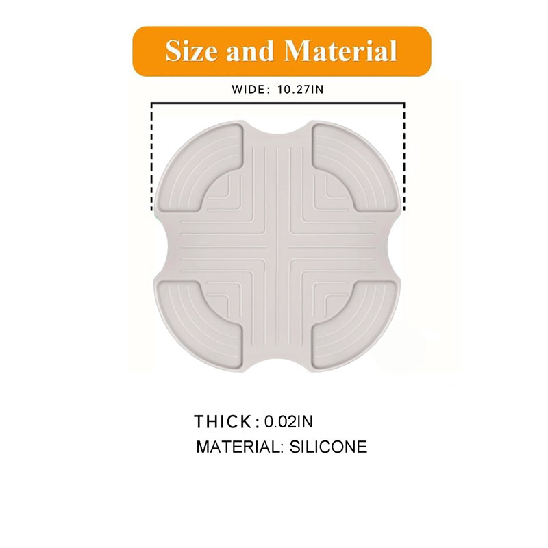 Air Fryer Trivets Silicone Non-Slip Heatproof Pads, White
