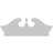 38"W x 16-3/8"H x 2-3/4"P Rams Head Architectural Grade PVC Combination Pediment (Urn Ships Unattached in Box)-41852162