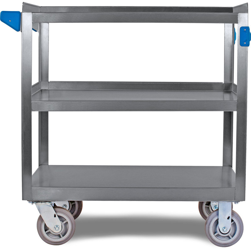 Stainless Steel 3-Shelf Utility Cart with Wheels