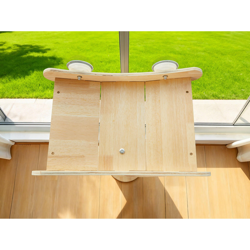 Solid Wood Floor-to-Ceiling Cat Tree, Half Size with Sucker