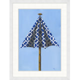 Indigo Beach Umbrella 1 Print