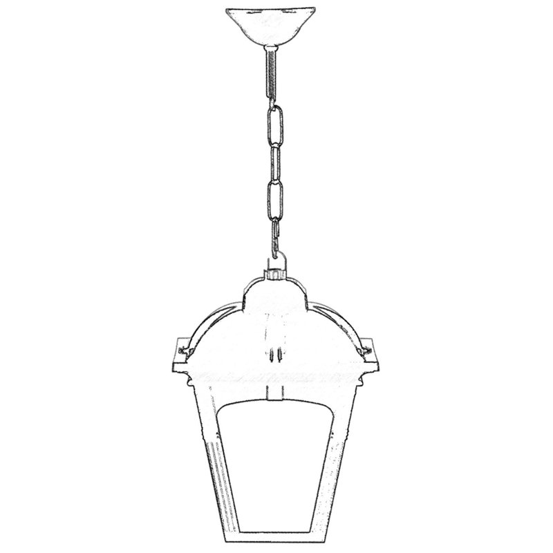 Lanterne suspendue d'extérieur noire à 1 ampoule