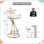 Ensemble de 2 tabourets de bar modernes en similicuir noir avec repose-pieds, structure en métal à hauteur de comptoir pour îlot de cuisine-2041751030