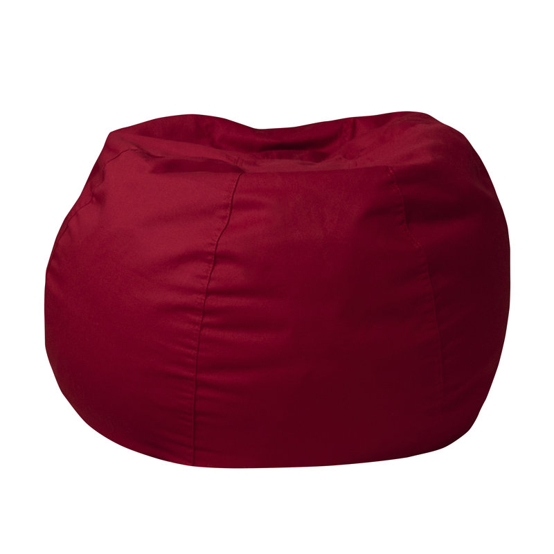 Fauteuil à billes en coton Classic, Sergé de coton rouge, Petit