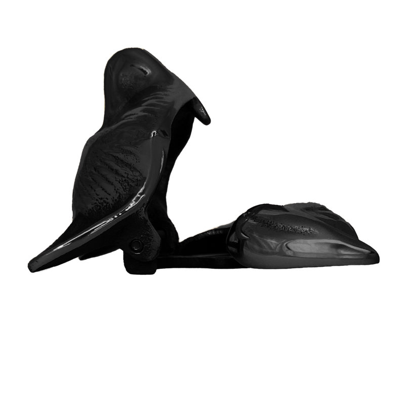 Heurtoir de porte renard, Noir mat, 3,75 po x 3 po x 2,25 po