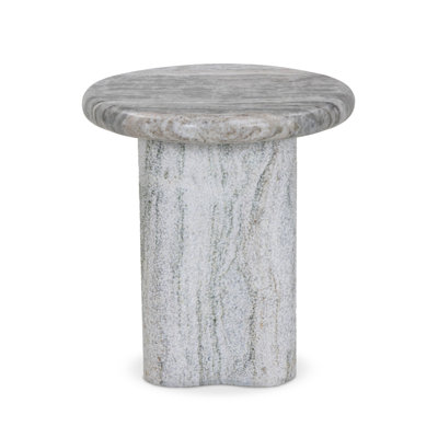 Waylie Small Marble End Table-River Grey Marble