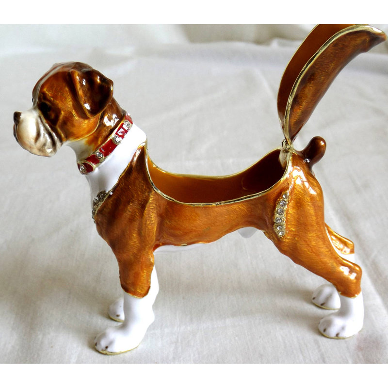 Boîte à bijoux pour chien boxer