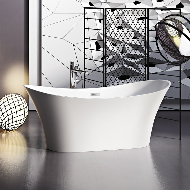 Baignoire de trempage autoportante 31 po. X 69 po. Noreen, Nickel brossé