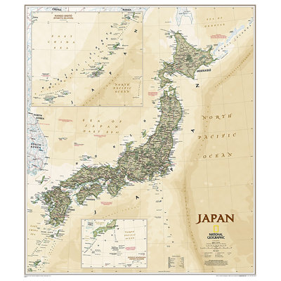 Carte de campagne stratifiée 25 po National Geographic