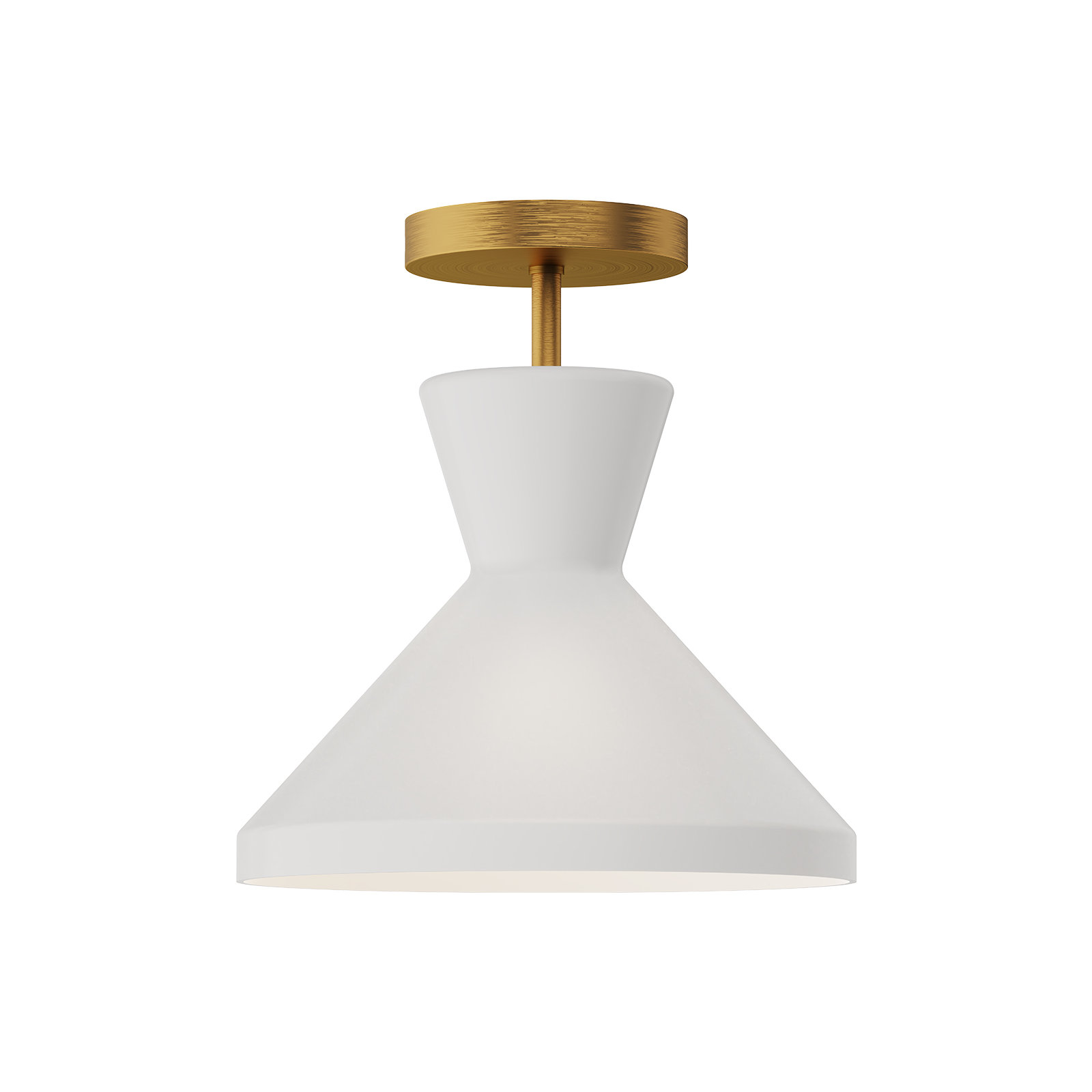 Davana Single Light Semi Flush Mount, Aged Gold