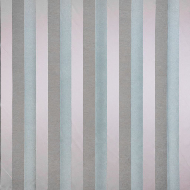 Luxe Striped Fabric, Gray/Blue