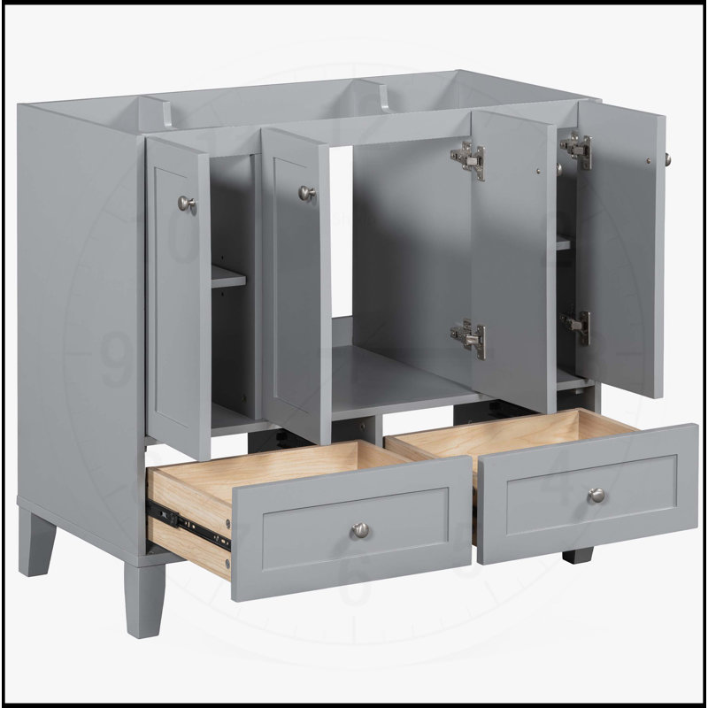 Meuble-lavabo 36 po sans comptoir, Gris