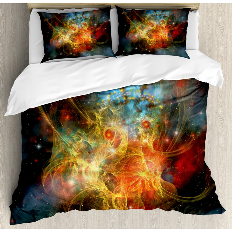 Modern & Contemporary Polyester Duvet Cover, King Duvet Cover + 2 Shams