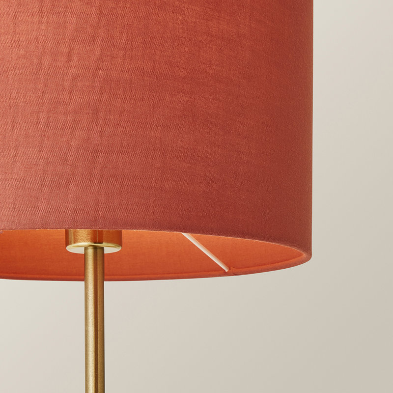 Waynesfield Metal Table Lamp, Cotton / Cotton Blend, Yes, Orange
