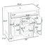 Meuble-lavabo de salle de bain avec lavabo, tablettes de rangement, tiroirs et portes-677733597