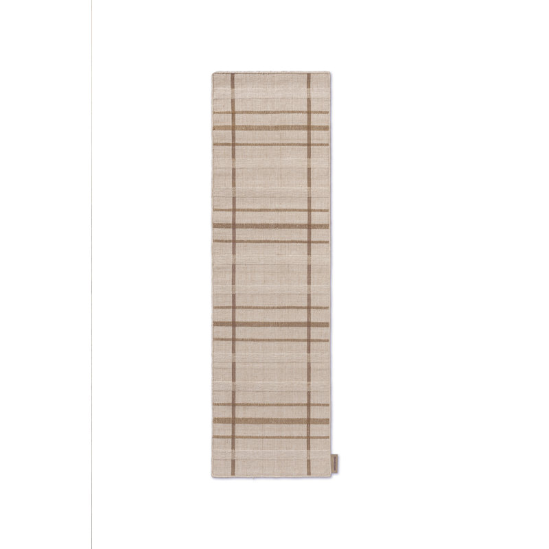 Line Flatweave Striped Area Rug in Beige, Runner 2'2" x 7'7"