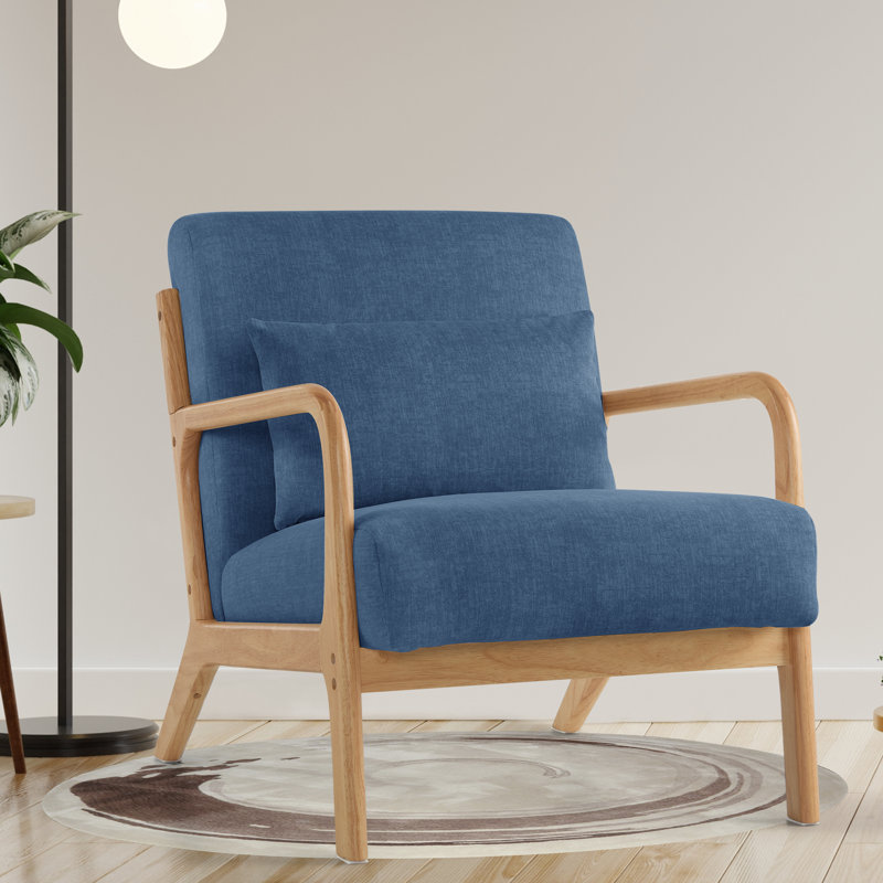 Upholstered Armchair, Blue