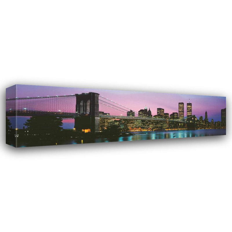 Pont de Brooklyn et horizon de New York, H 7 po x l 24 po