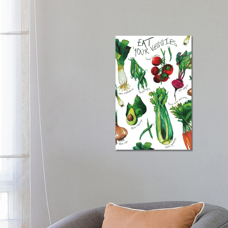 Eat Your Veggies 1 Piece Wrapped Canvas Wall Art, 66.04 cm H x 45.72 cm W x 3.175 cm D