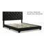 Structure de lit tapissier moderne en similicuir avec tête de lit rembourrée, tête de lit capitonnée, système de support de matelas à lattes en bois robuste, aucun sommier requis, assemblage facile-1589872856