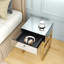 Mirrored Glass 1 Drawer Bedside Table