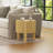 Round Fluted Side Table with Storage