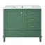 Meuble-lavabo vert 36 po