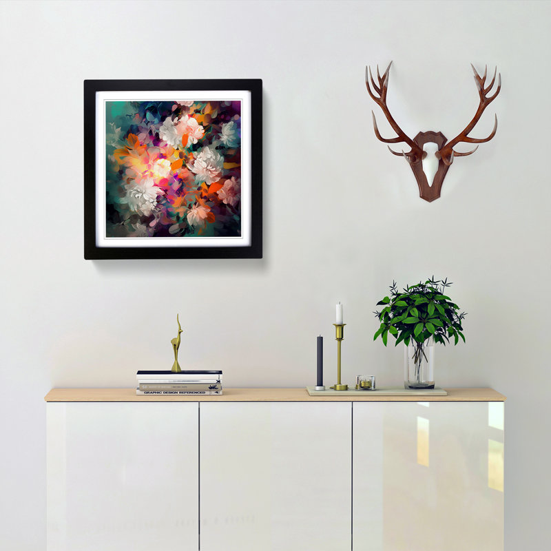 Single Picture Frame Print on Wood, Black