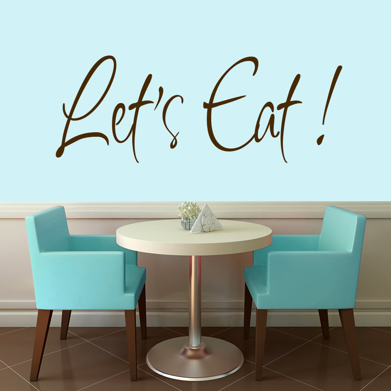 Adhésif décoratif «Let's Eat», Brun