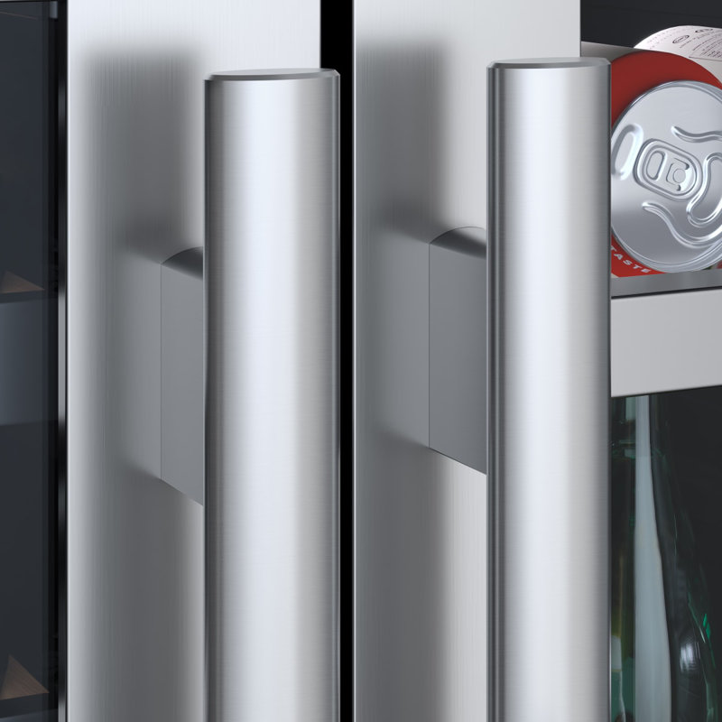 Stainless Steel Dual Zone 21-Bottle 64-Can Beverage Center