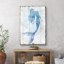 Sirène «sirène bleue sur panneau de bois effet d'art, photos de salle de bain de plage côtière nautique, grande impression sur toile encadrée,»-1734074169-1716366560-1674523345
