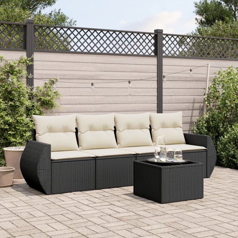 Vidaxl Garden Sofa Set Black