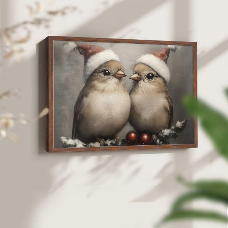 Chirstmas Art-CMI - Reproduction encadrée - Restickable, H 8 po x l 10 po, Noyer