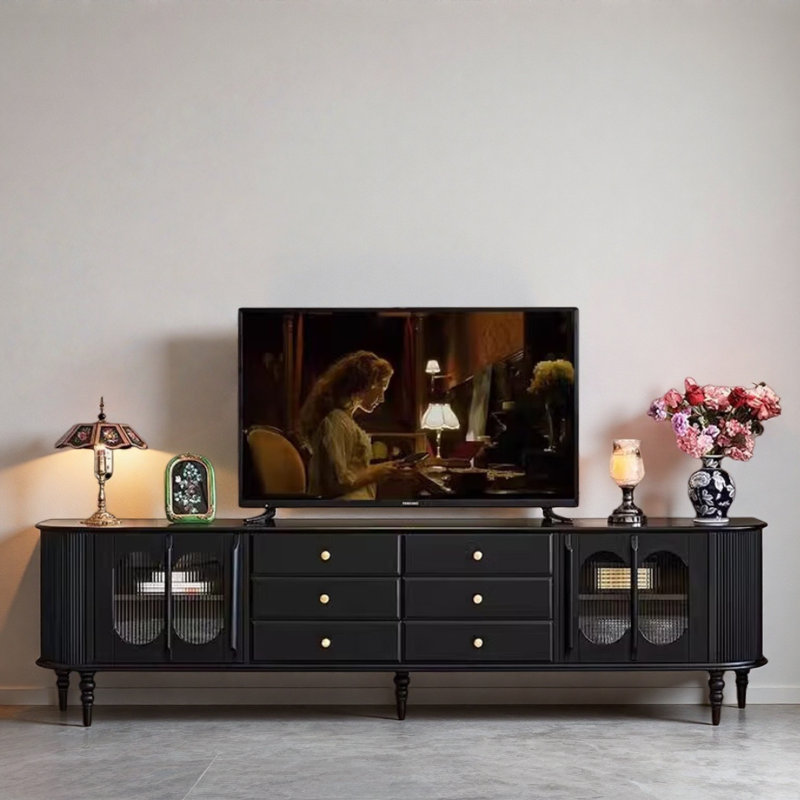 Meuble télé rétro noir