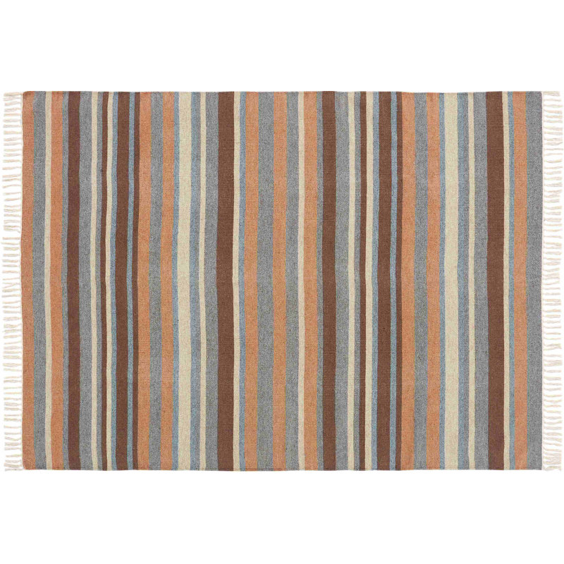 Tapis bleu / jaune tissé à la main Lamere