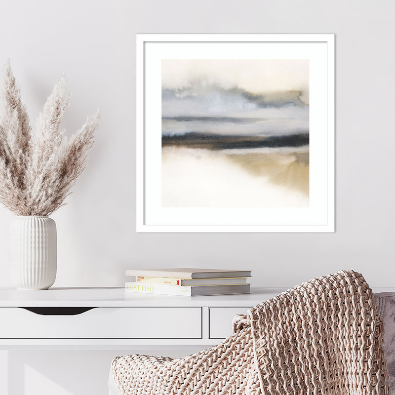 «Misty Greyland II» par Grace Popp, impression sur bois encadrée, H 21 po x l 21 po
